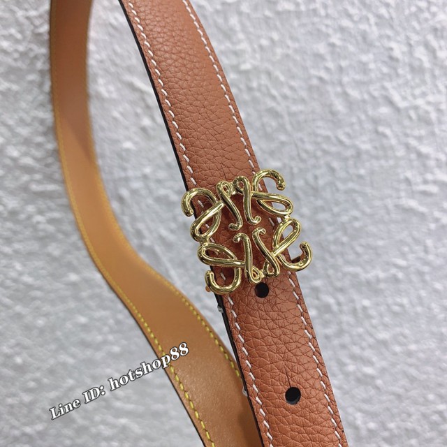 LOEWE女士皮帶 羅意威雙面用粒面小牛皮腰帶  jjp2158